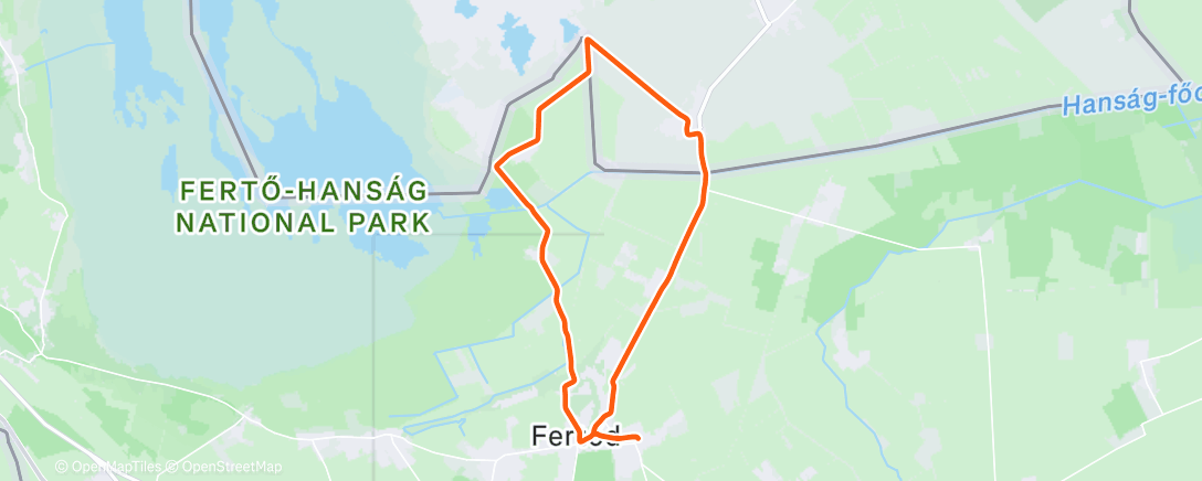 Map of the activity, recovery MTB