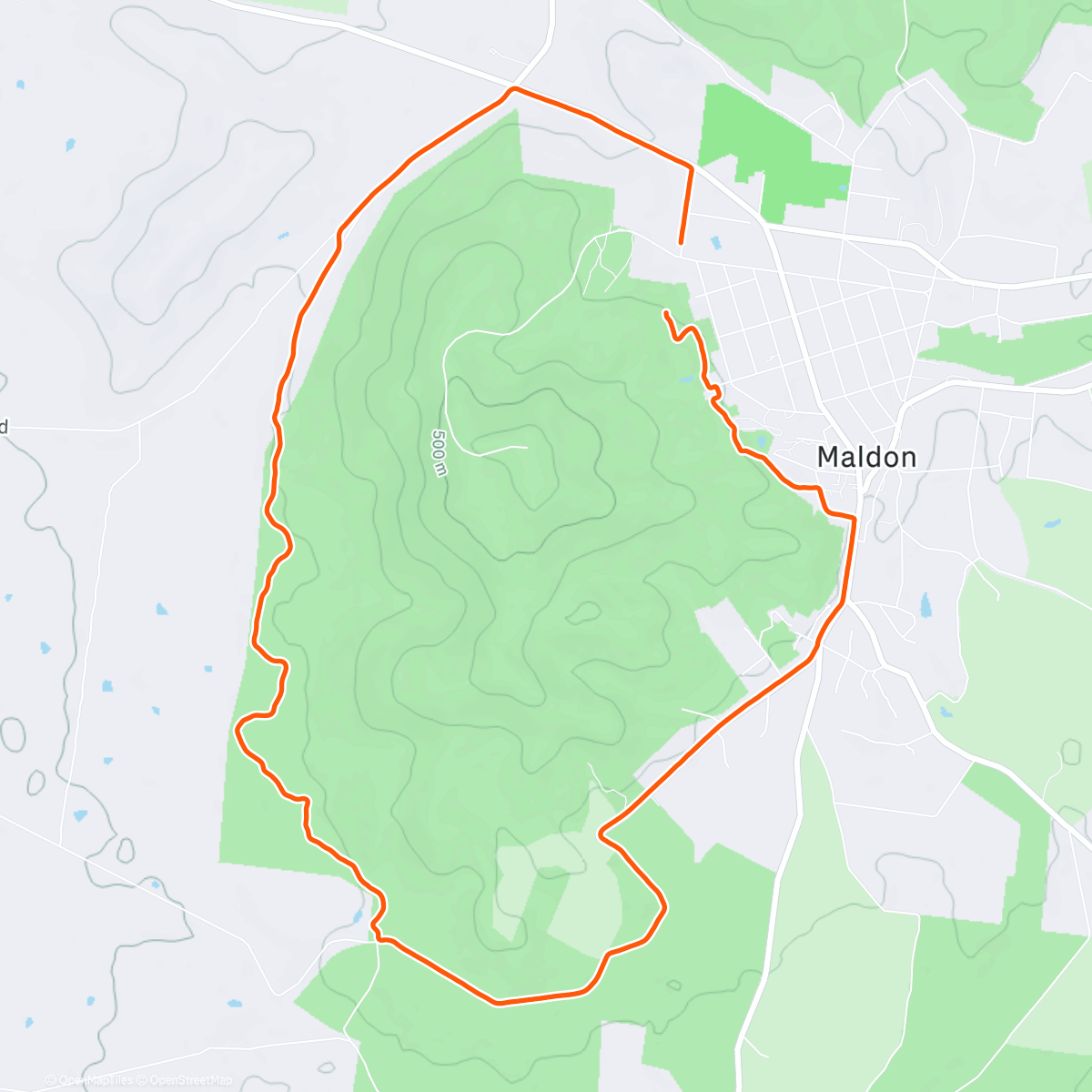Map of the activity, Morning Trail Run