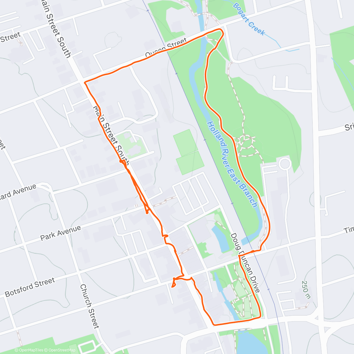 Map of the activity, Newmarket