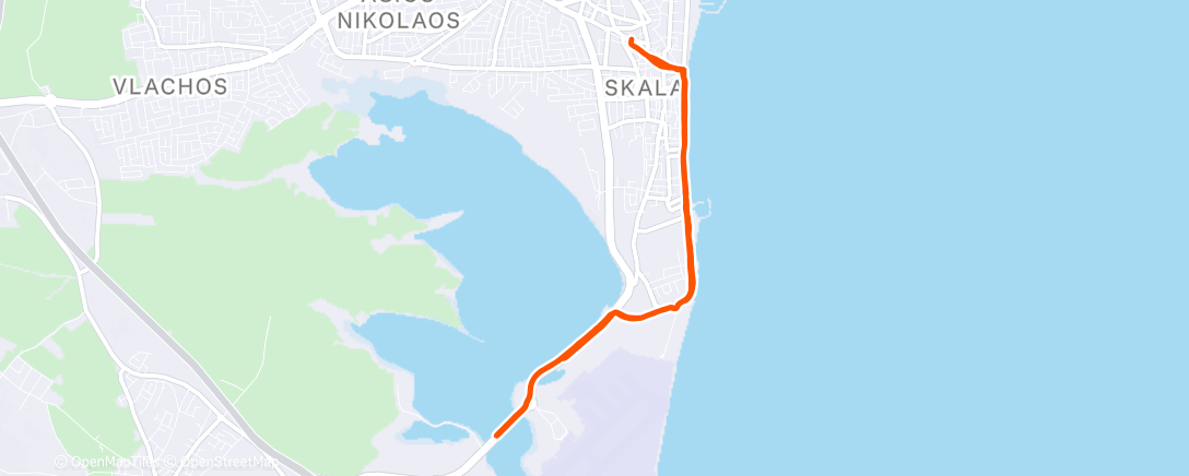 Map of the activity, Morning Run