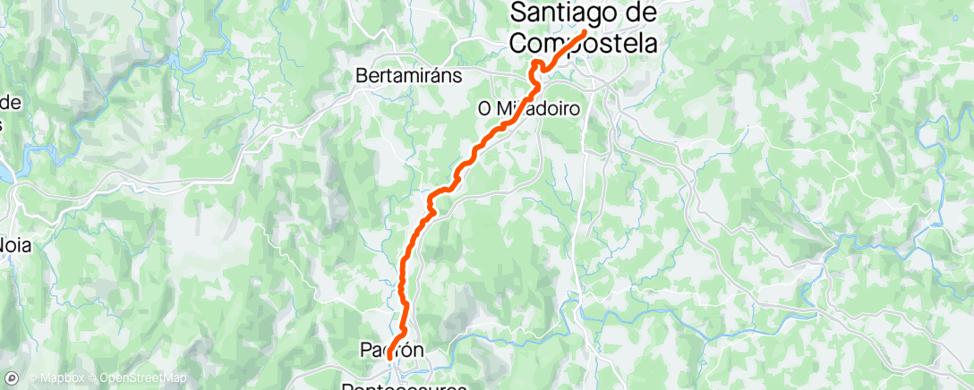 Mapa da atividade, Camino de Santiago Etapa 5: Padrón - Santiago de Compostela