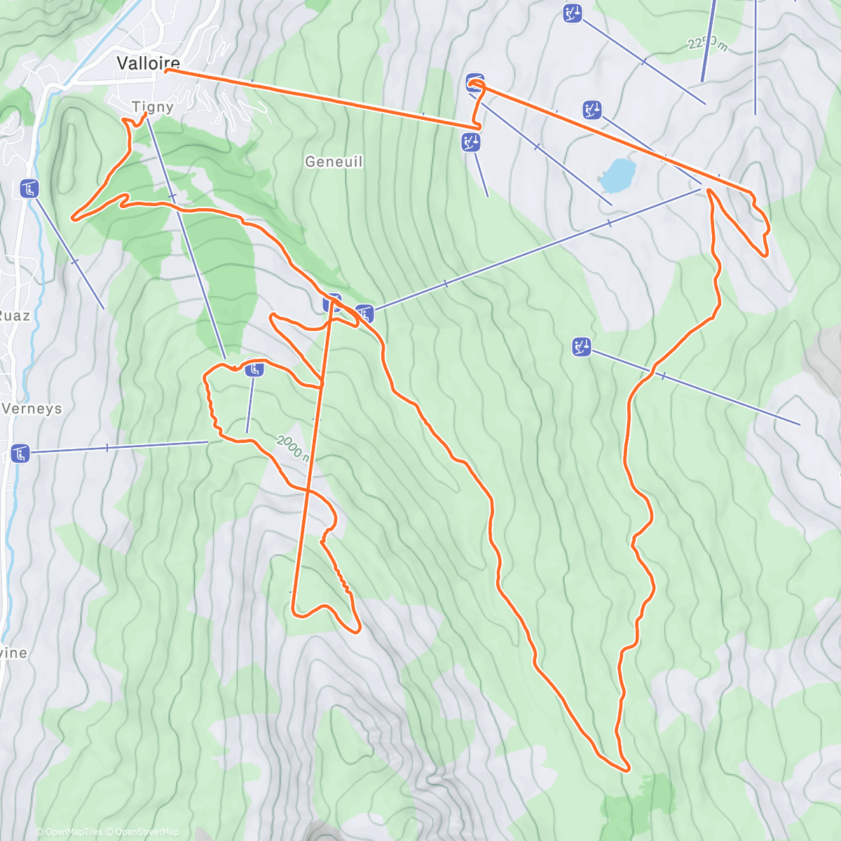 Карта физической активности (Afternoon Ski at Valloire 👧🏻👧🏻⛷️)