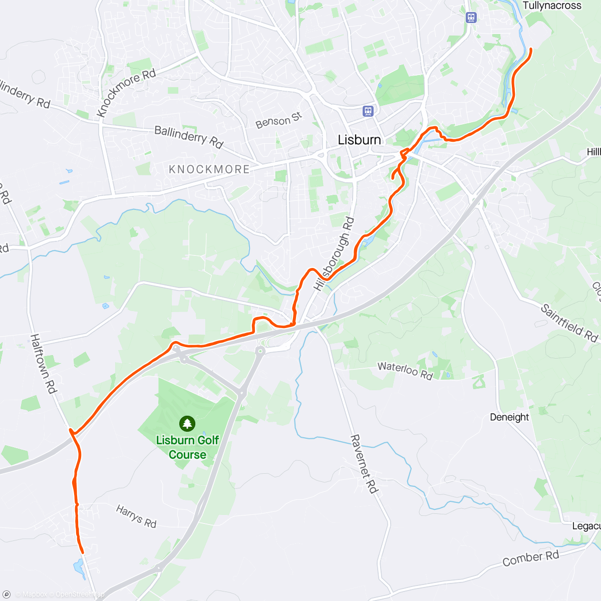 Map of the activity, Family Tow Path Cycle