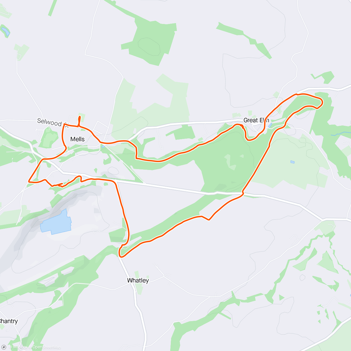 Карта физической активности (SOMERSET: MELLS and the WADBURY VALLEY Circular Hike with Tony)