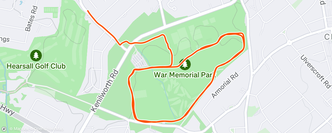 Map of the activity, Morning Run