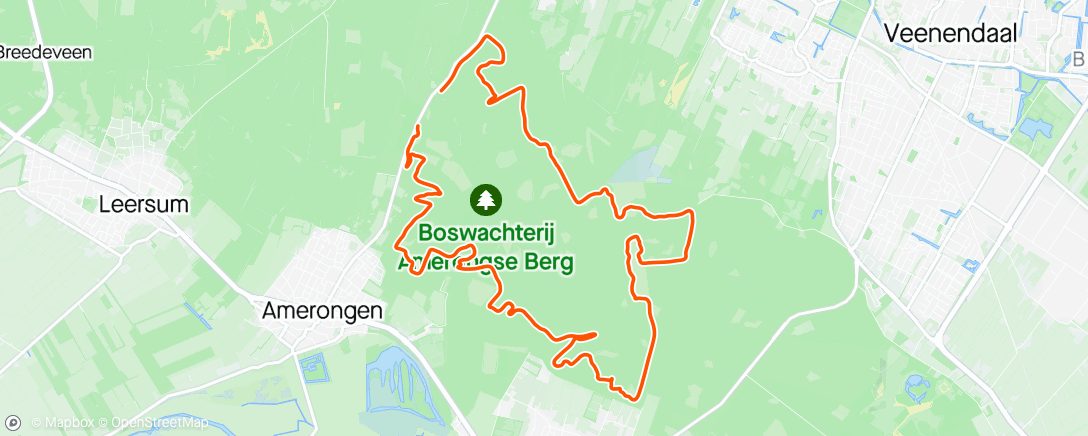 Карта физической активности (Namiddagrit op mountainbike)