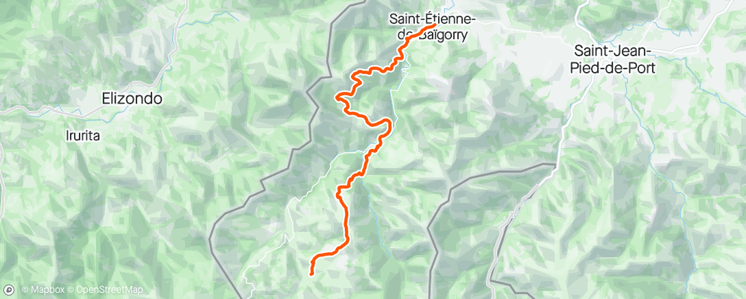 Map of the activity, J1 euskal trail