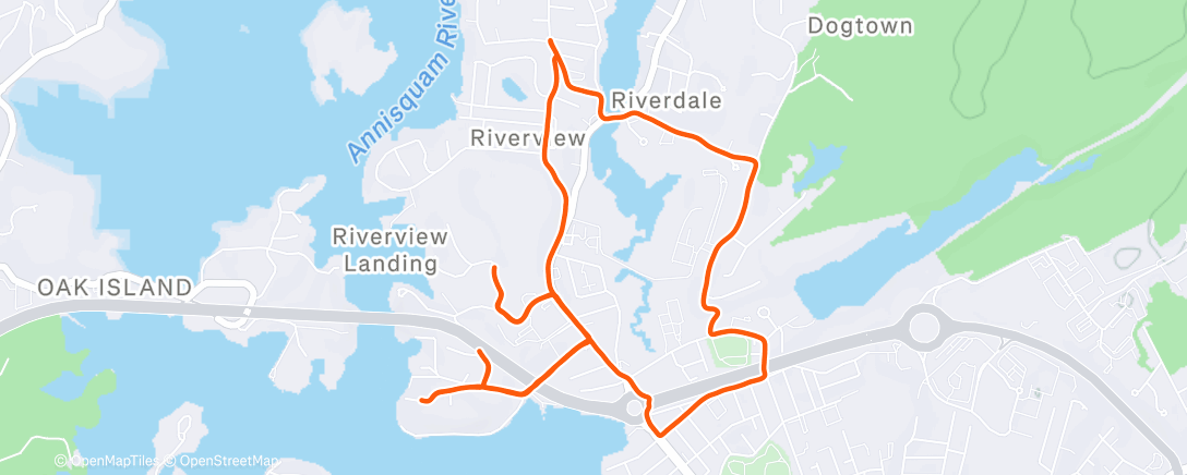 Map of the activity, Morning Run