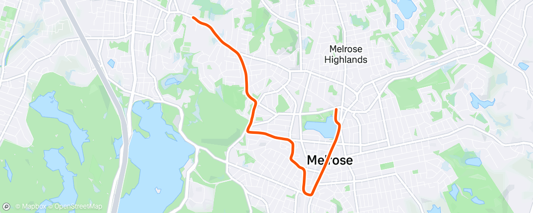 Map of the activity, Afternoon Run