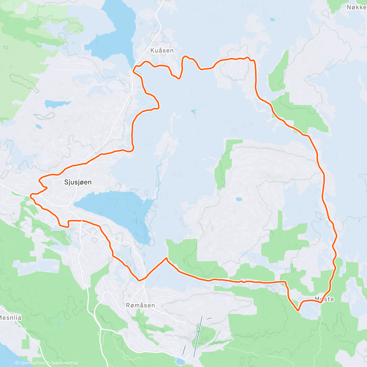 Map of the activity, Lunch Nordic Ski
