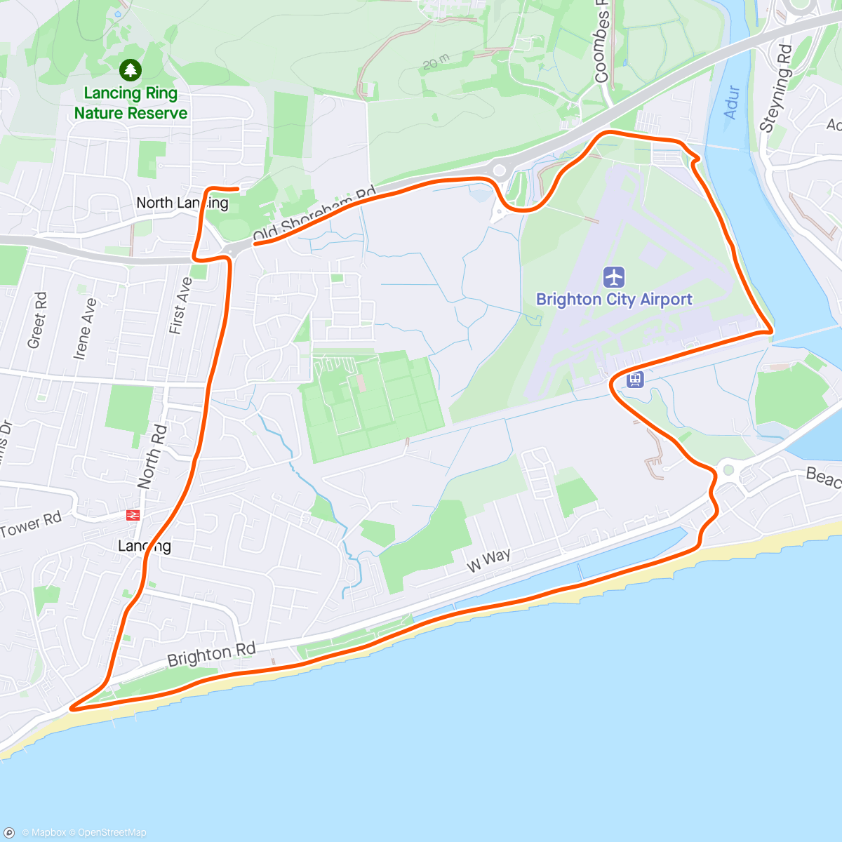 Map of the activity, First run in 4 days-HR Zone High-Result of Vaping-Have to give it up!