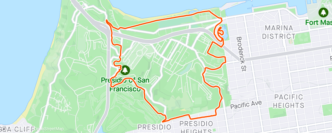 Map of the activity, Morning Run 🕌
