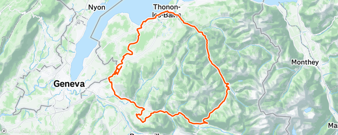Map of the activity, Foot à Saint Cergues