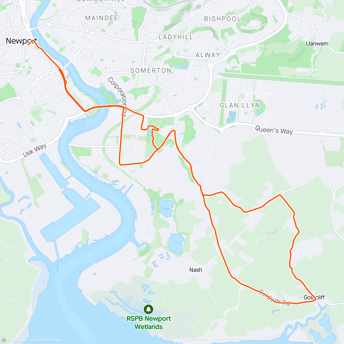 Map of the activity, My second fastest half