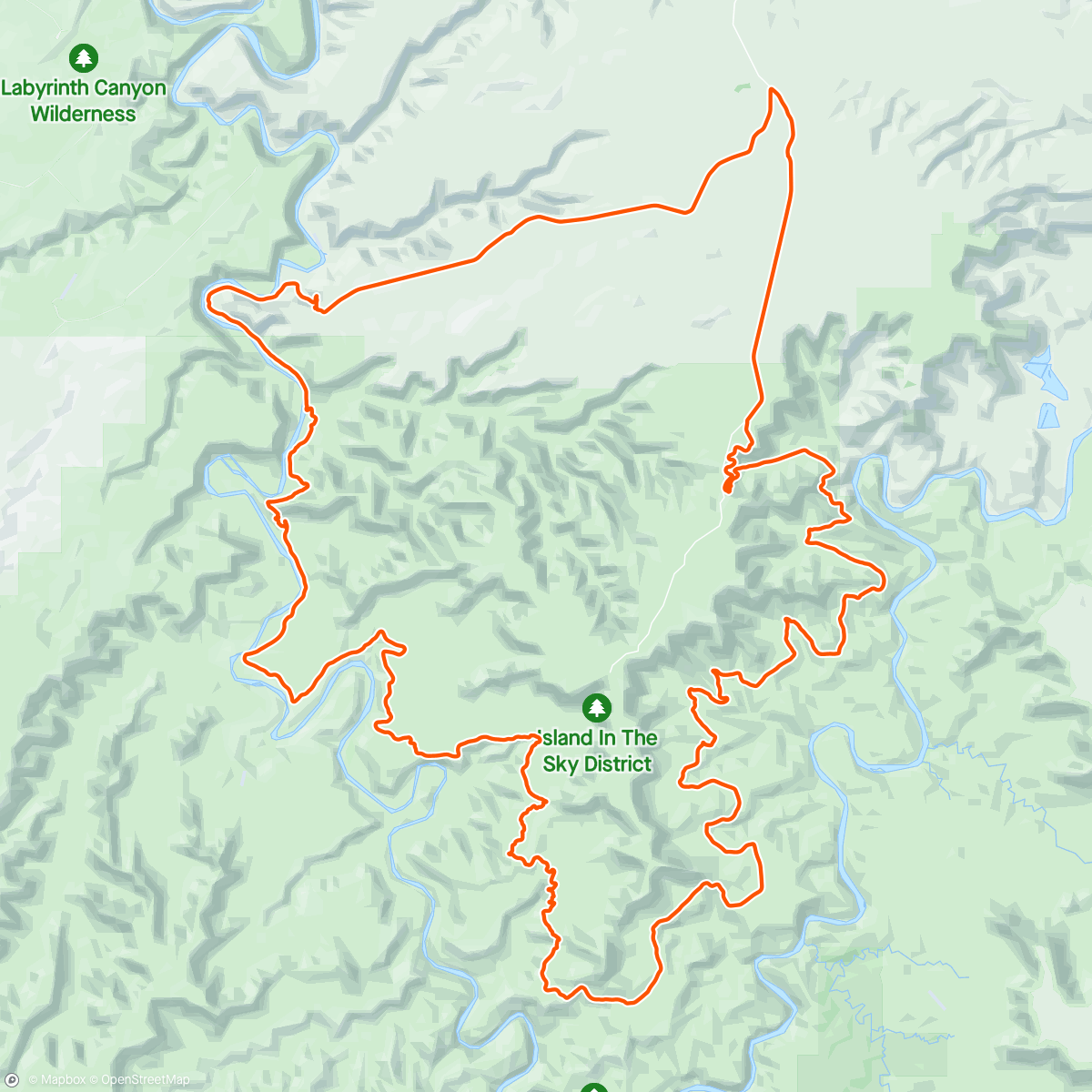 Map of the activity, White Rim