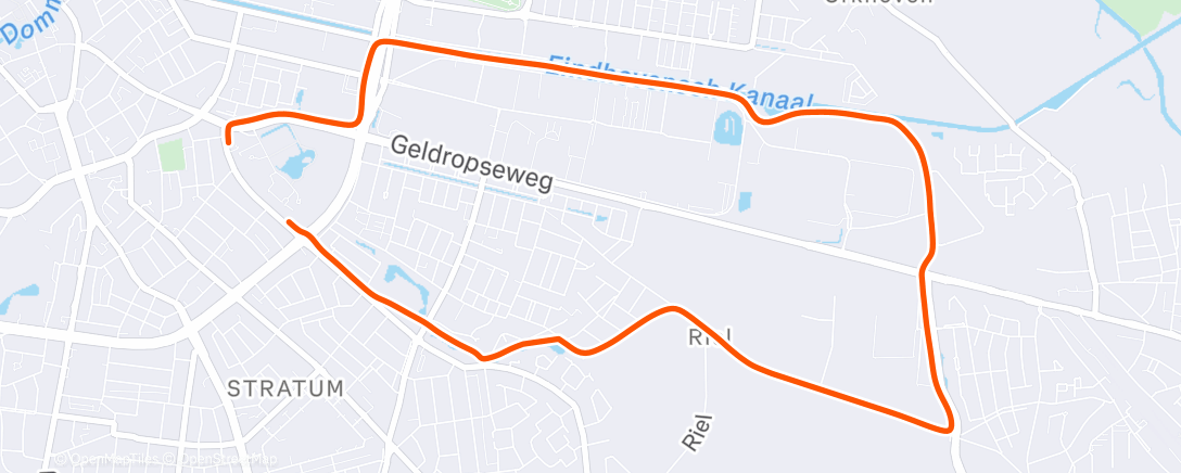 Map of the activity, Namiddagloop