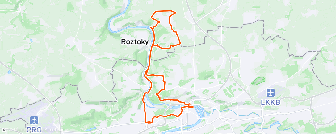 Map of the activity, Lunch Ride