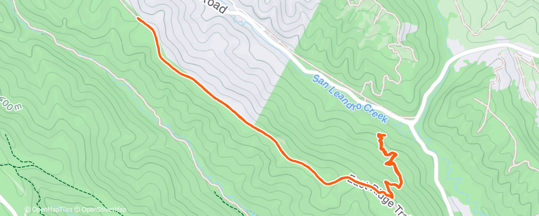 Map of the activity, Hike