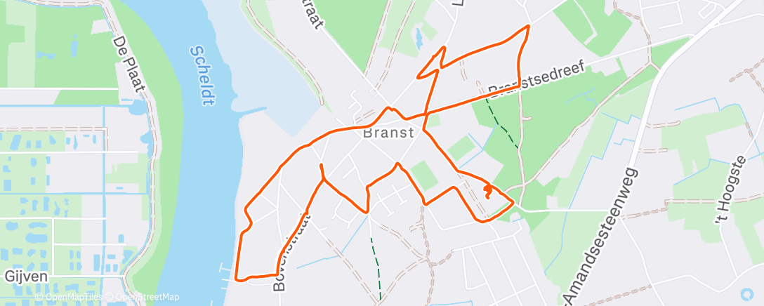 Map of the activity, Afbreken stallekestocht