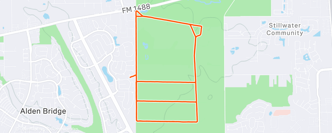 Map of the activity, Jones State Forest trails