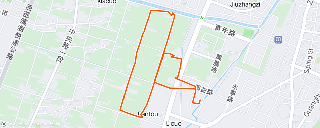 Map of the activity, 跑步