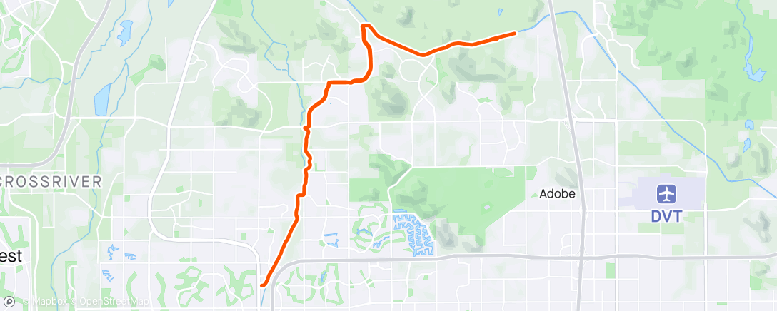 Map of the activity, Last ride in AZ before moving to Rochester Minnesota!