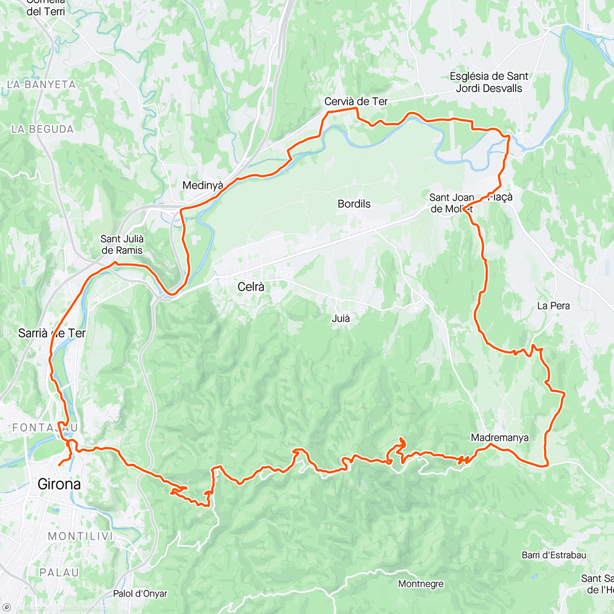 Map of the activity, Pre travel gravel