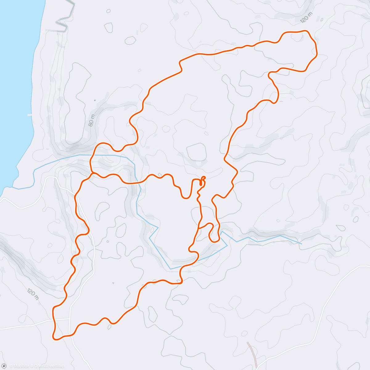 Map of the activity, Zwift - Uphill Battle in Makuri Islands