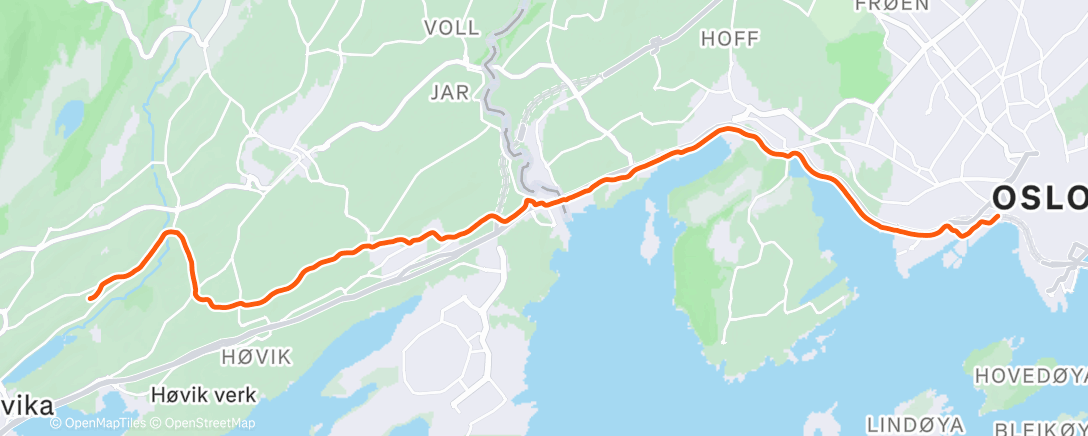 Map of the activity, Kliss-klass jogg fra jobb