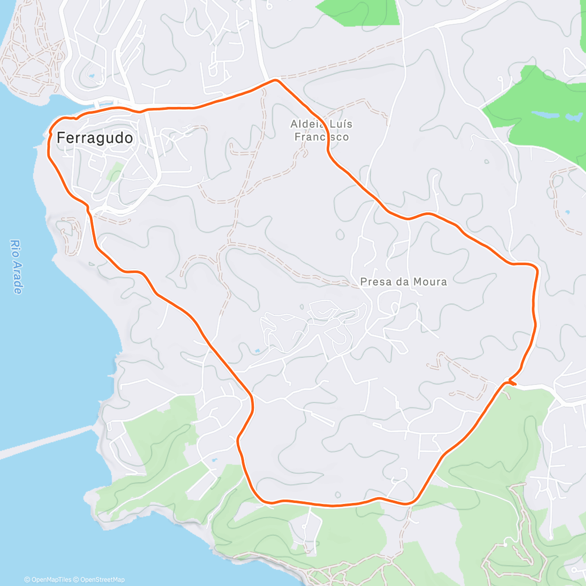 Map of the activity, Portugal - Run #8