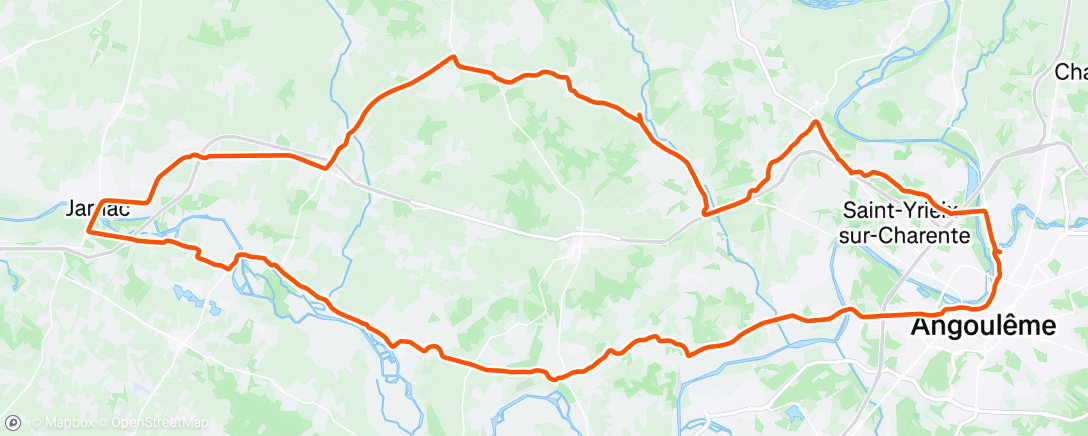 Map of the activity, Vélo dans l'après-midi