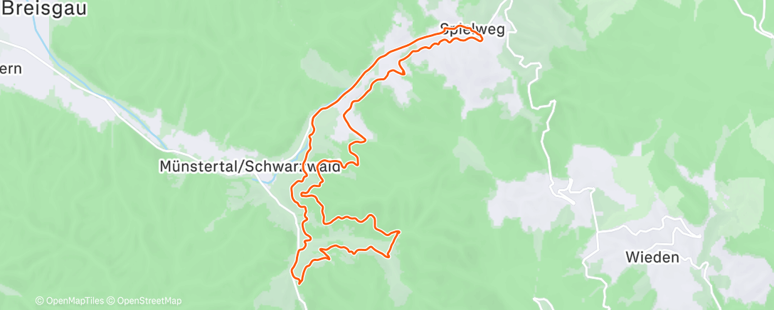 Map of the activity, Bissel Bike