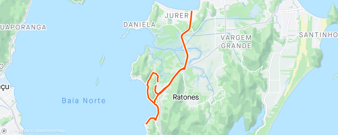 Mapa de la actividad (Florianópolis, Ilha de Santa Catarina)