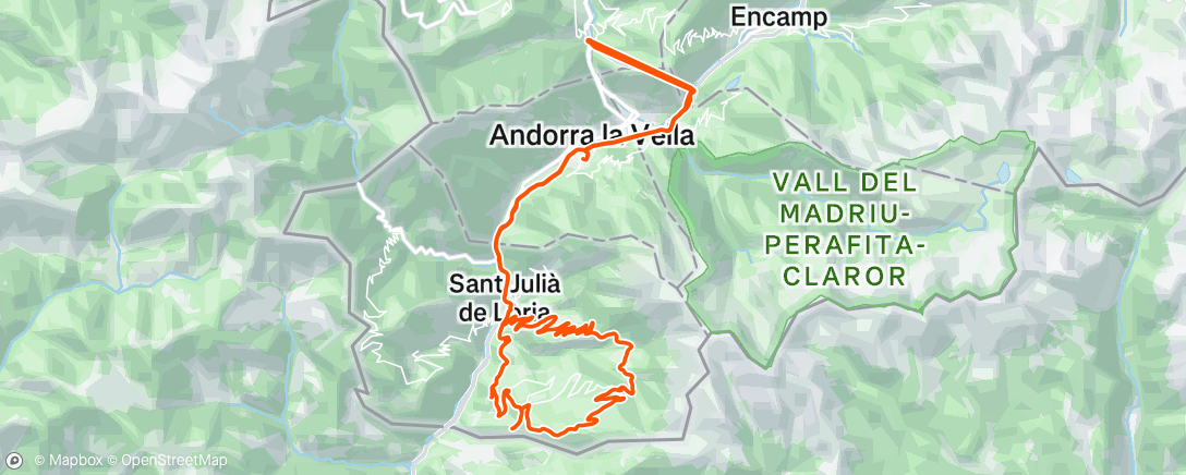 Map of the activity, Lunch Ride