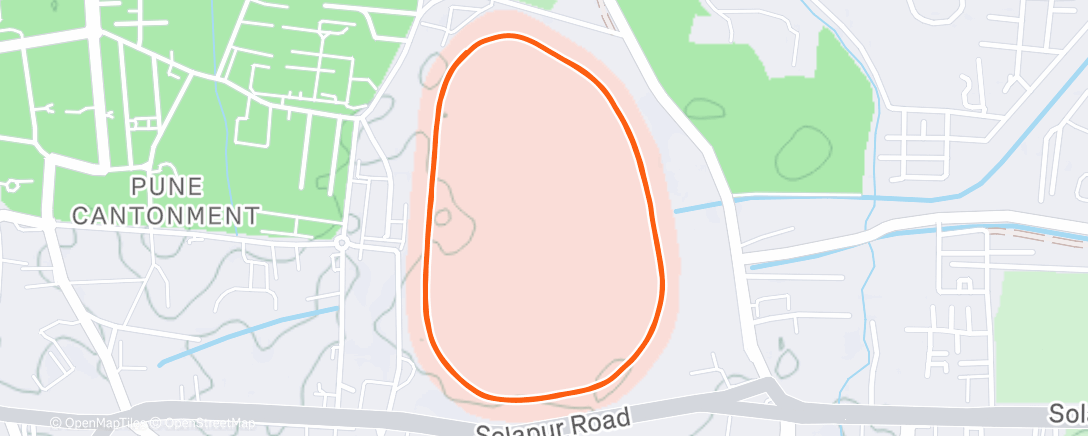 Map of the activity, Evening Run