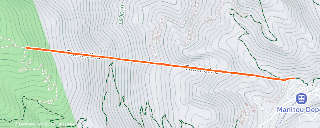 Map of the activity, Manitou Incline with Austin