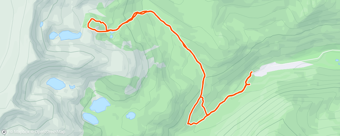 Map of the activity, Spring Backcountry