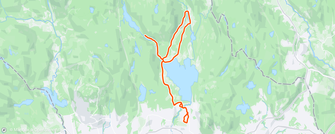 Map of the activity, Trilletur Maridalen. Vått på grusen…
