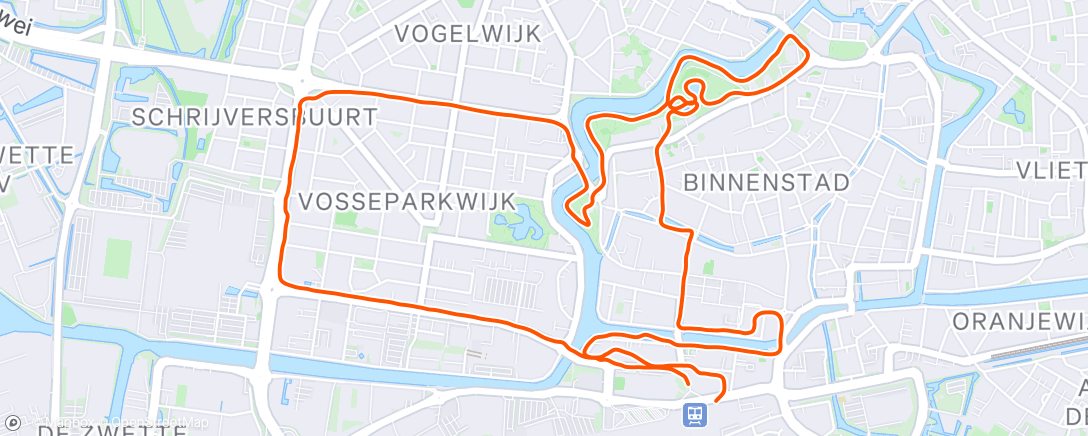 Map of the activity, Morning Run