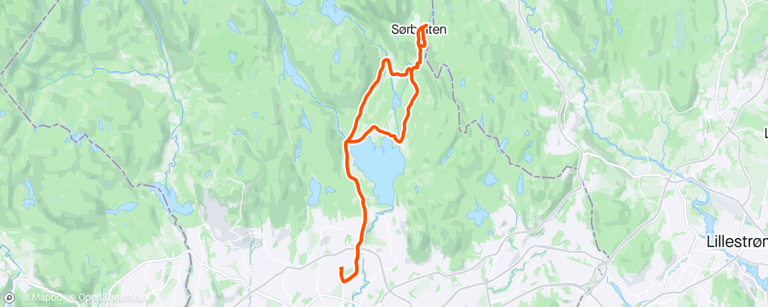 Map of the activity, Rykkognappidalen med Erik