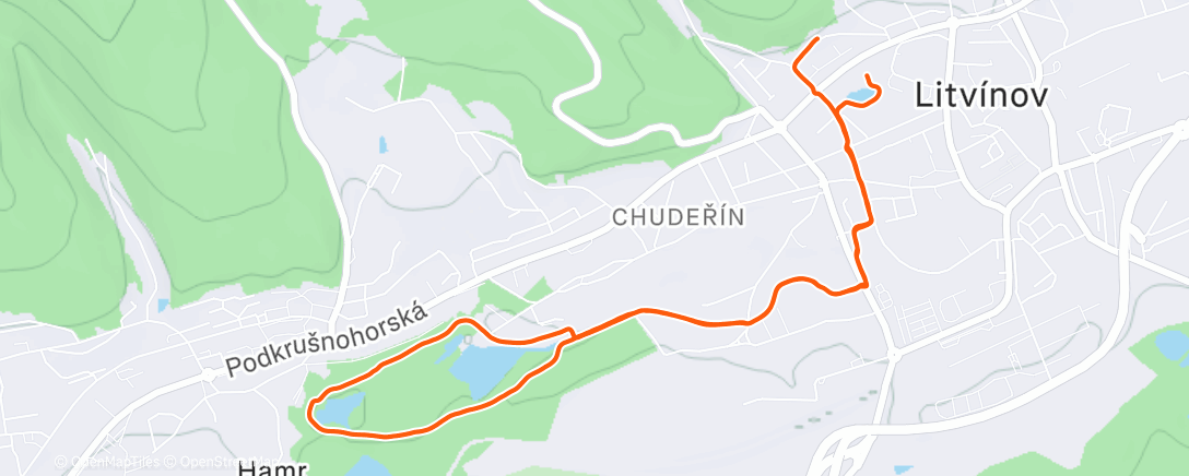 Map of the activity, Morning Run