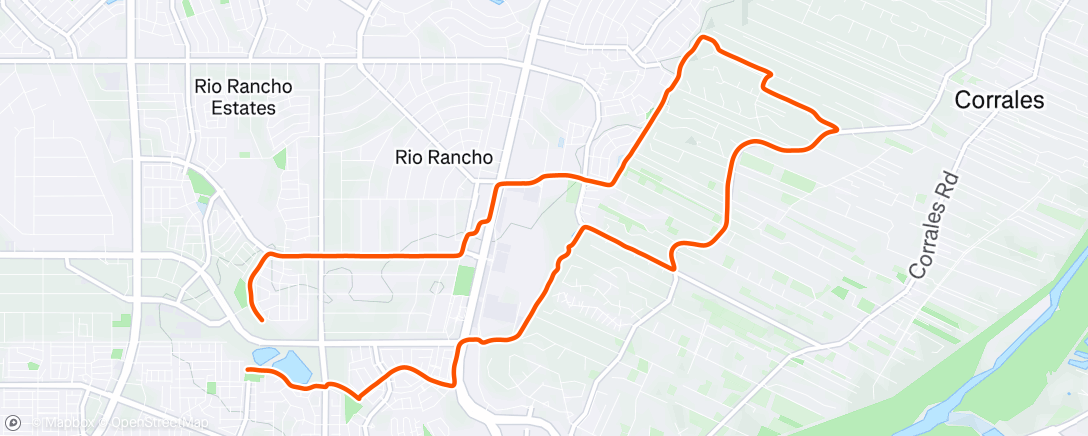 Map of the activity, Afternoon Run