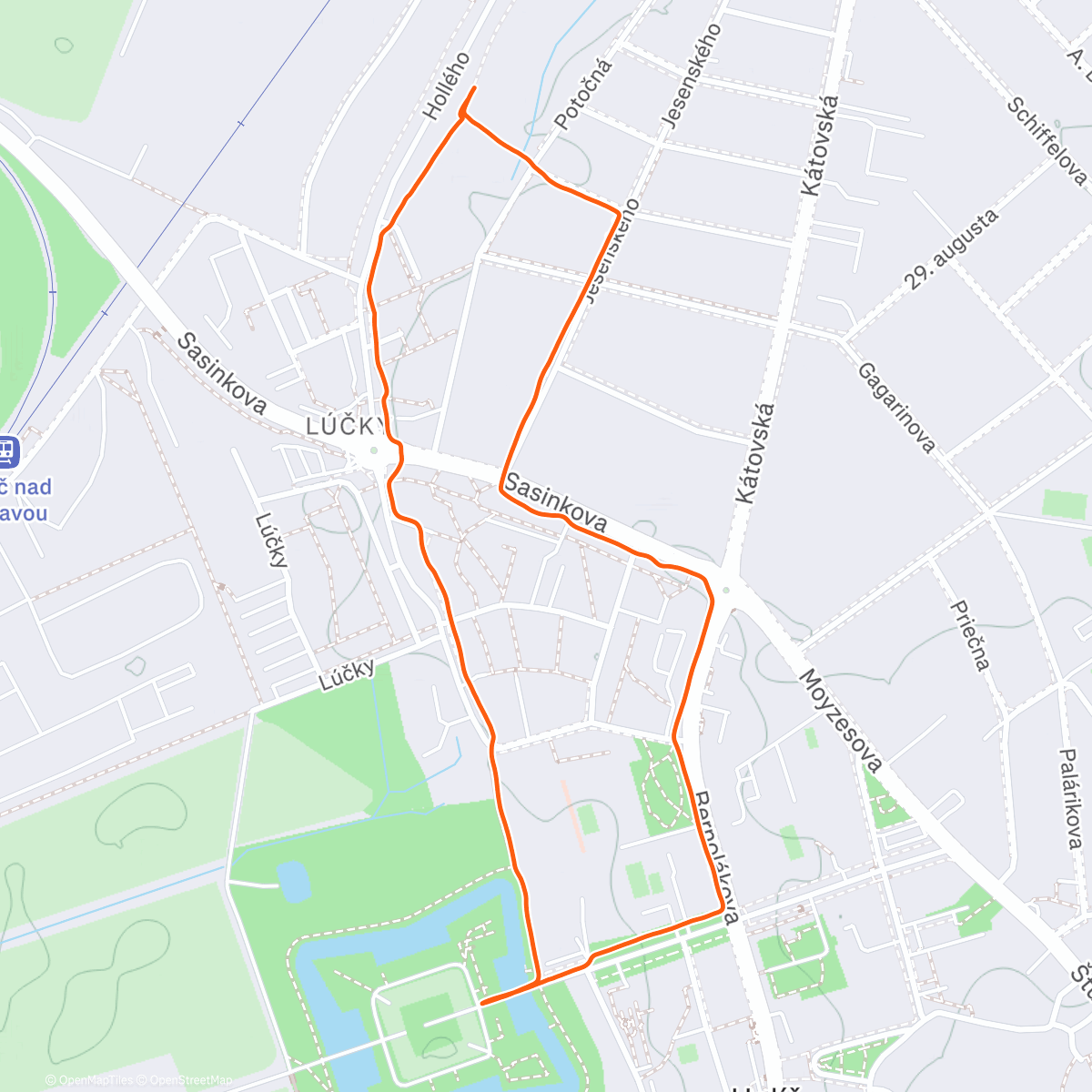 Map of the activity, Afternoon Walk