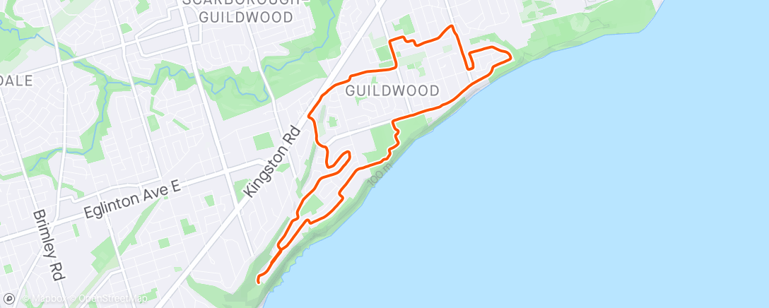 Map of the activity, Selfie Sunday Run