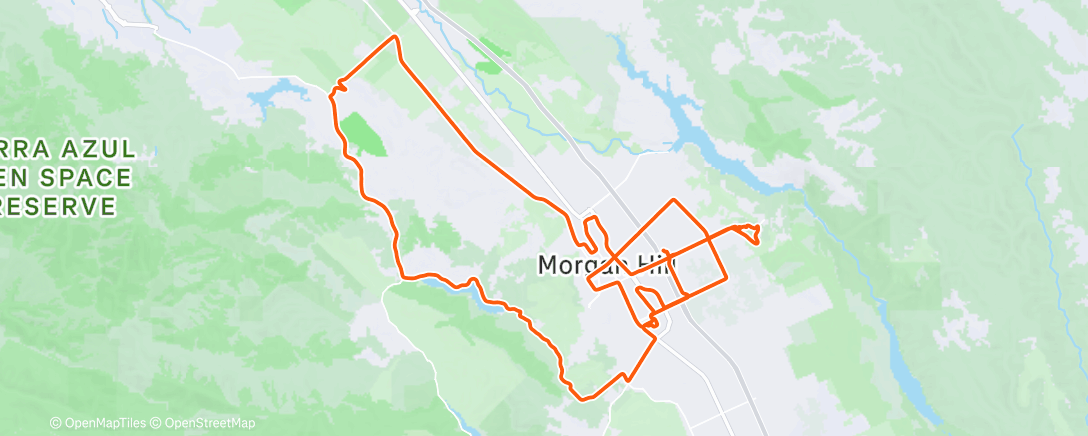 Map of the activity, Specialized Lunch Ride cut short by AFib