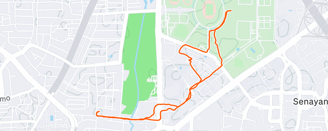 Map of the activity, Morning Walk