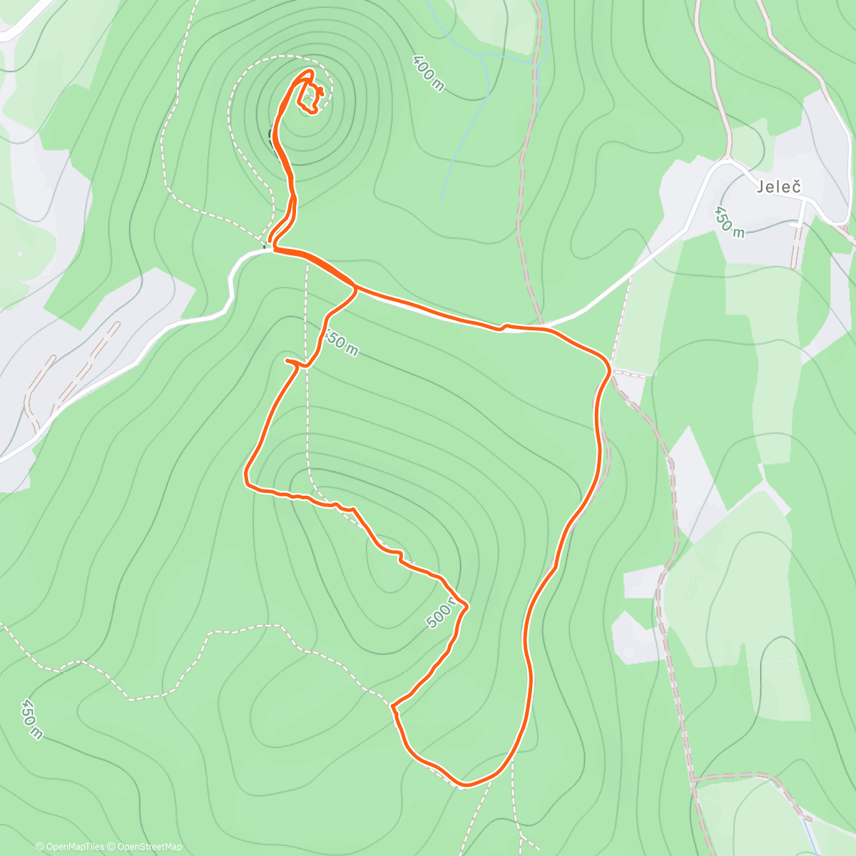 Map of the activity, Litýš + 1