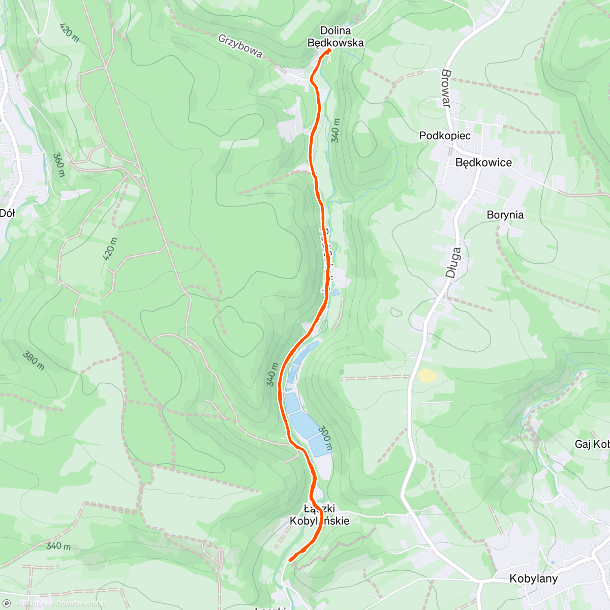 Mapa de la actividad, Dolina Będkowska - złota jesień wciąż w pełni Walk ⛅