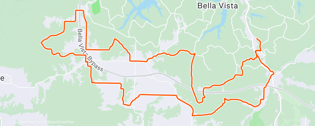 Map of the activity, Lunch Ride