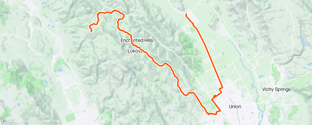Map of the activity, Veeder Trinity & Veeder with a Yountville Pancake